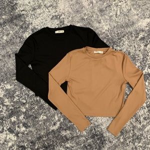 Bundle: Long-sleeved cropped t shirt 2pc